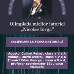 Olimpiada micilor istorici “Nicolae Iorga” – etapa județeană 2026